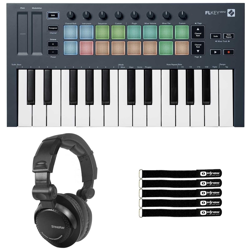 Novation FLkey Mini Compact 25-Mini-Key MIDI Keyboard Controller w Headphones