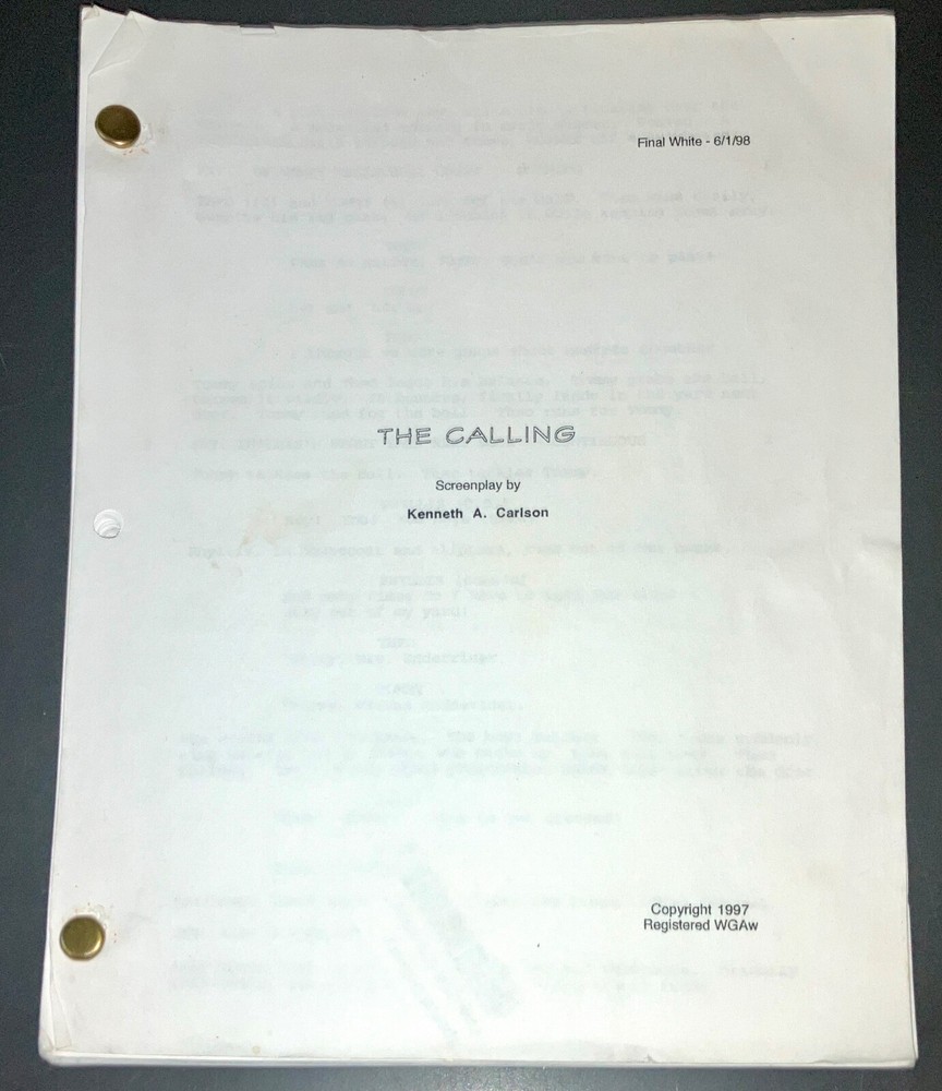 THE CALLING (6/1/98) Final White Draft 101 w/HIGHLIGHTS & NOTES + COA!