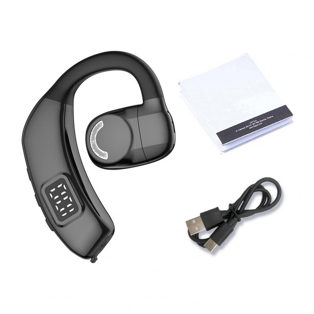 Bluetooth 5.3 Wireless Earpiece Headset Driving Trucker Earbuds Noise Cancelling