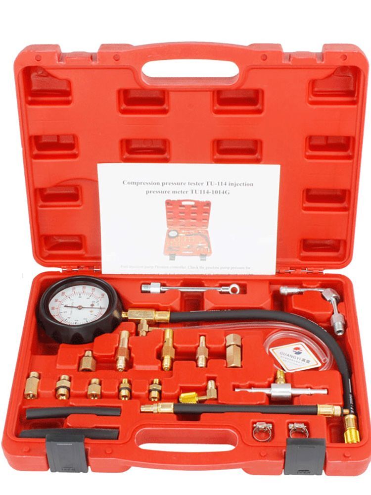 0-140PSI Fuel Injection Pump Pressure Tester Injector Pump Pressure Gauge Kit US