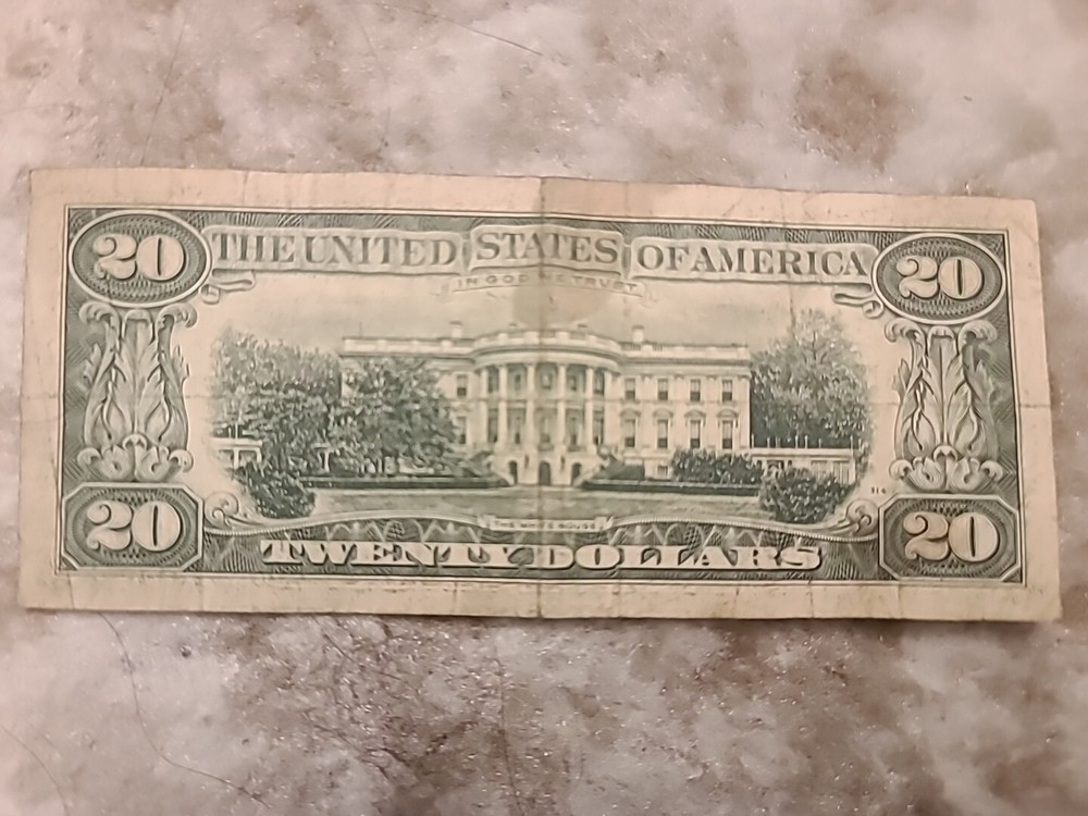1974 $20 OFFSET/MISALIGNED ERROR FEDERAL RESERVE NOTE