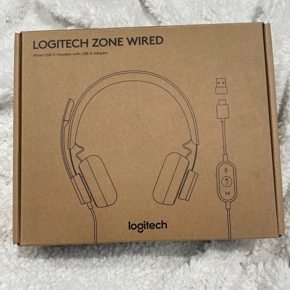 Logitech Zone Wired Headset, with advanced noise-canceling mic technology