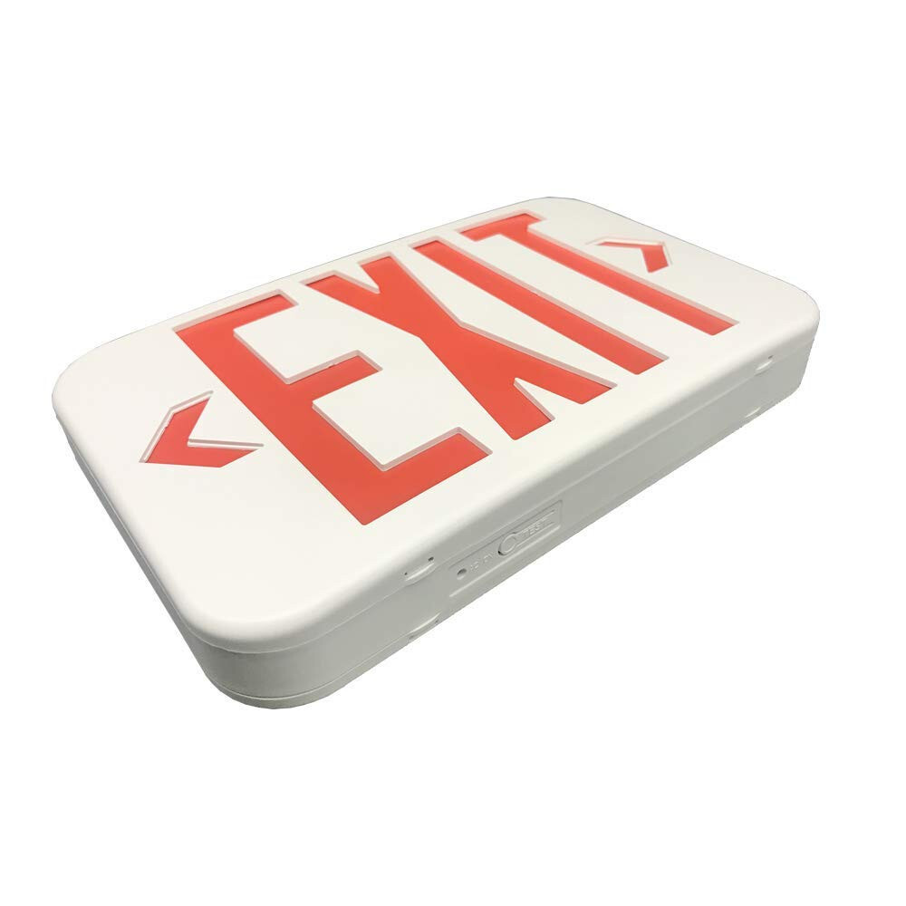 Amazon Commercial LED Emergency Exit Sign, Double Face Exit with Battery Backup
