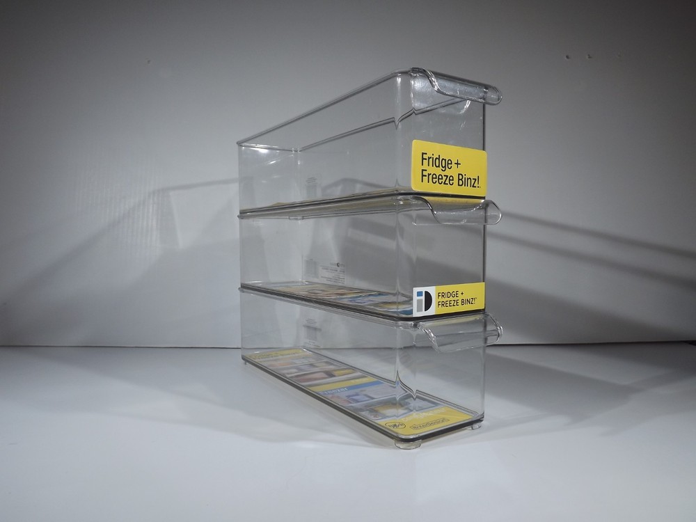 Fridge Freezer Bin - InterDesign - 4" x 14.5" x 4" - Storage - Clear