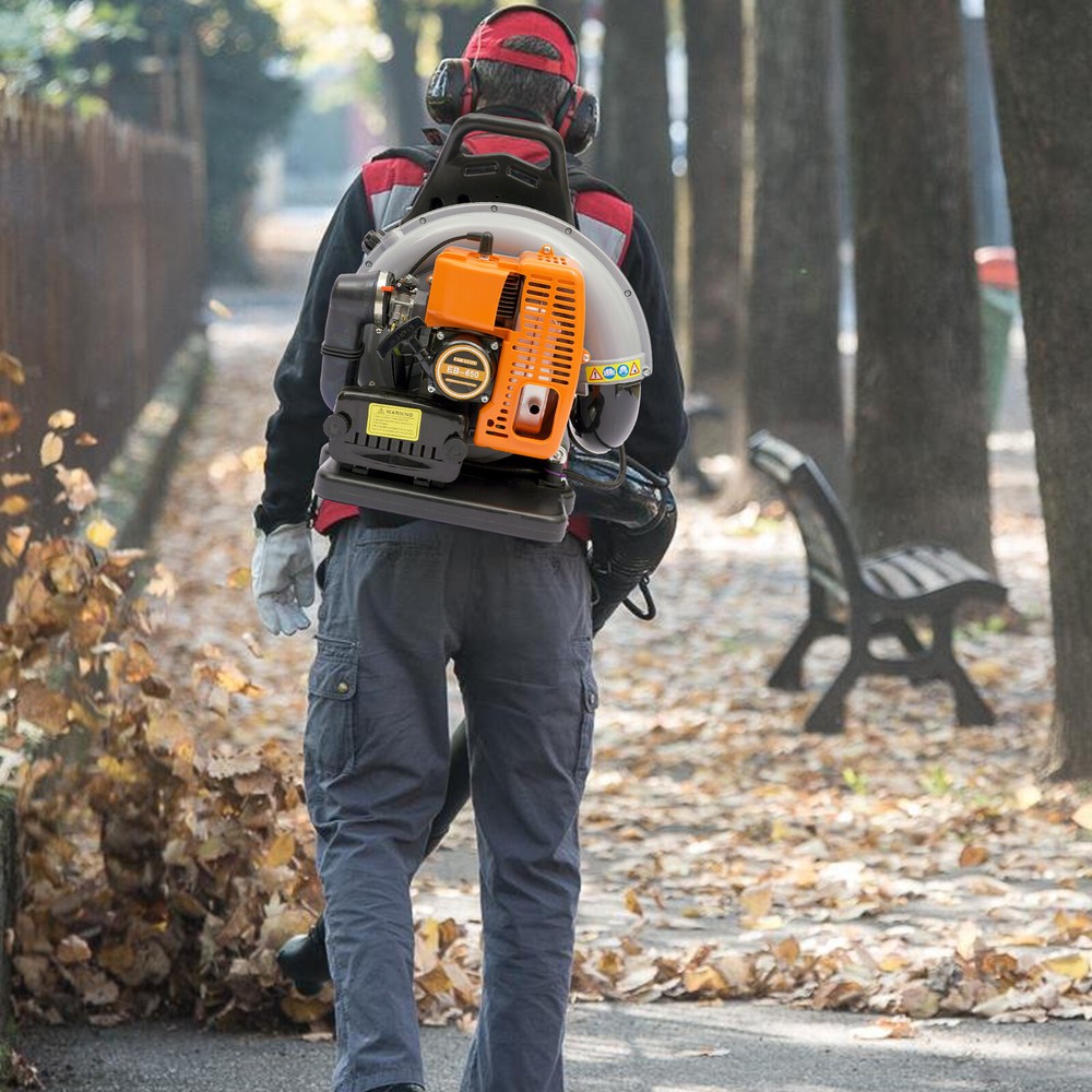 Upgraded 63CC 2-Stroke Backpack Leaf Blower, 4.3HP, 850CFM Powerful Performance
