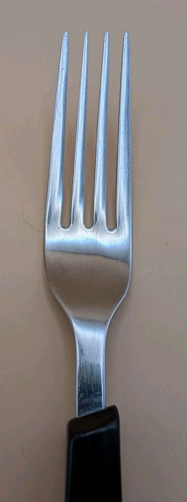 CUTCO DINNER FORK 8" STAINLESS DARK BROWN HANDLE FLATWARE ⚡EUC⚡FREE SHIPPING⚡