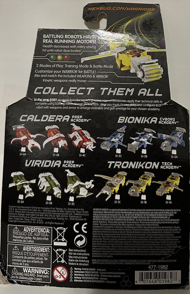 Hexbug Hex Bug Warriors Battling Robots Tronikon