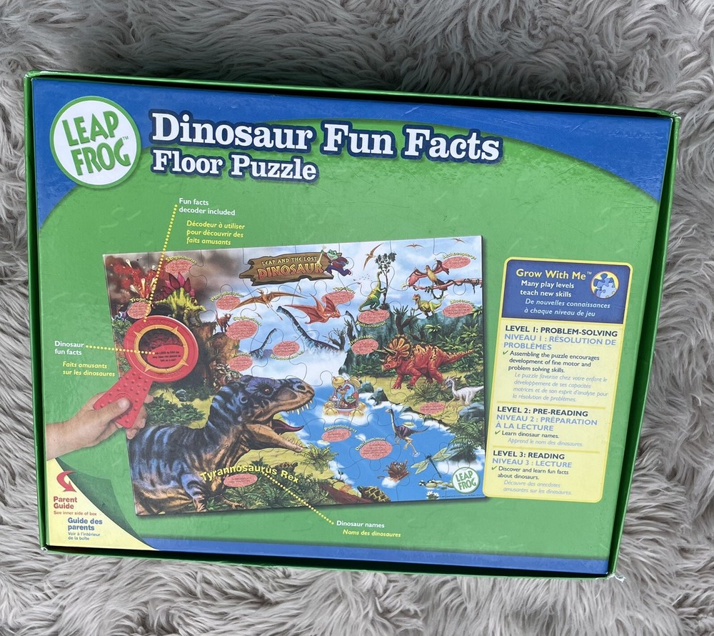 LeapFrog Dinosaur Fun Facts Floor Puzzle (48pc.) Ages 5+(Decoder is MISSING)