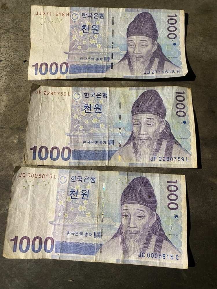 1000 South Korean Won (3)