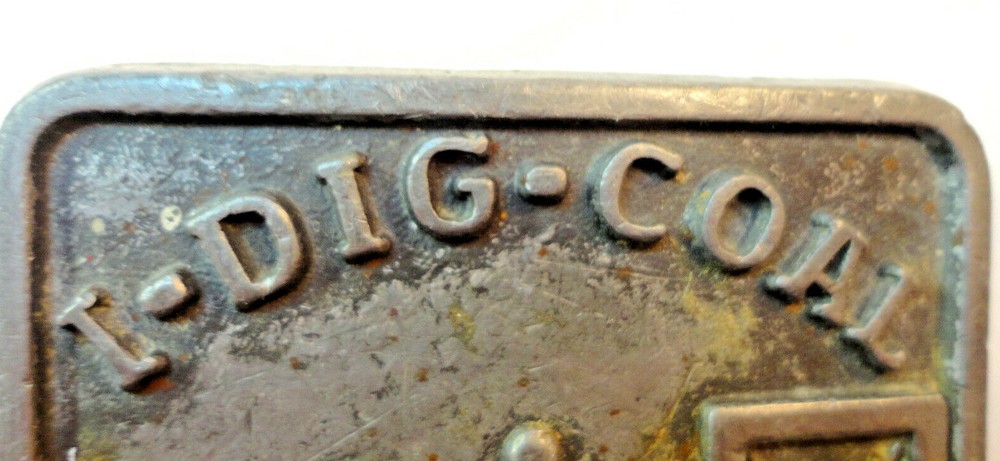 I-Dig-Coal Belt Buckle Mining Vintage
