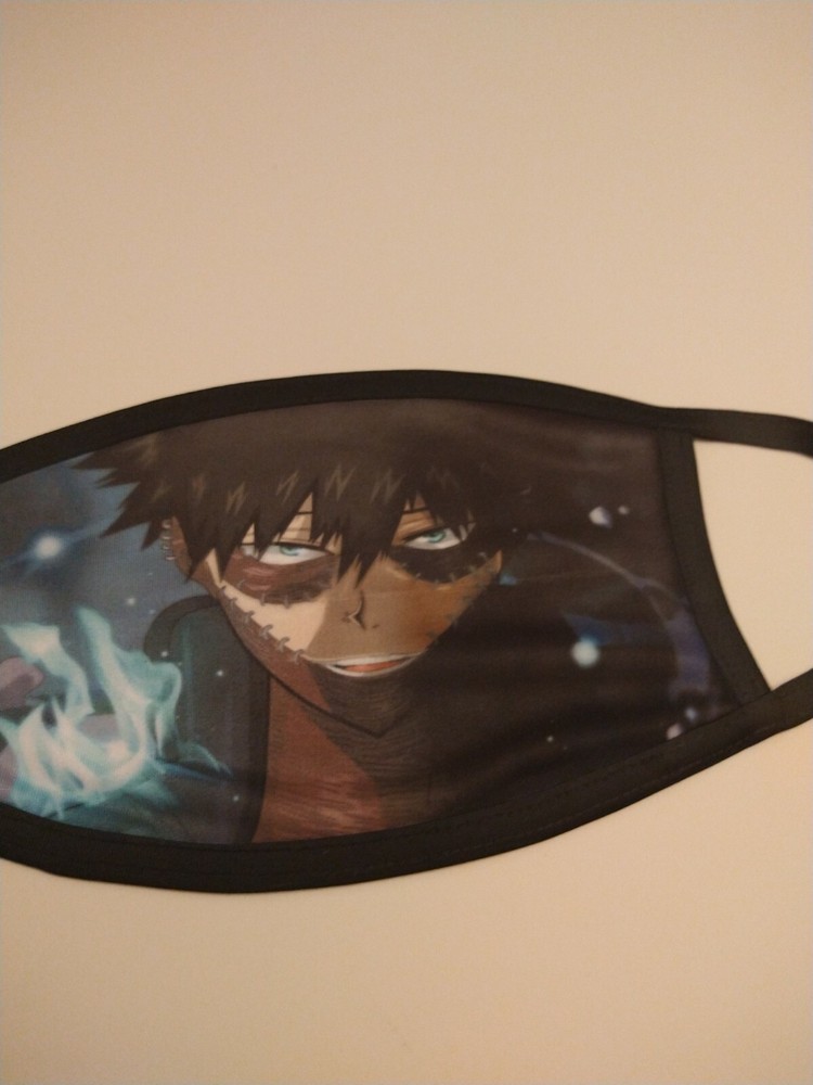 My hero academia Dabi face mask double layer with filter pocket