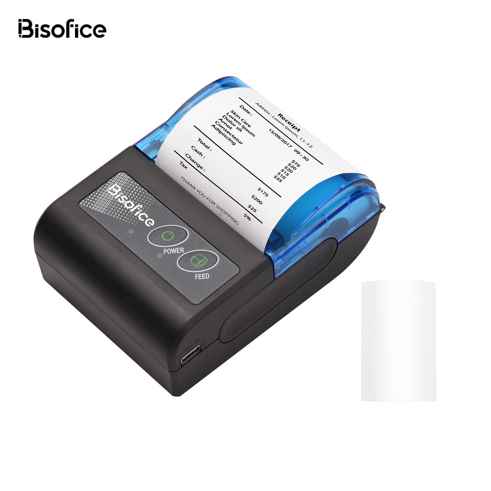 Portable Mini Thermal Printer 2 inch Wireless USB Receipt Ticket Printer T4Q3