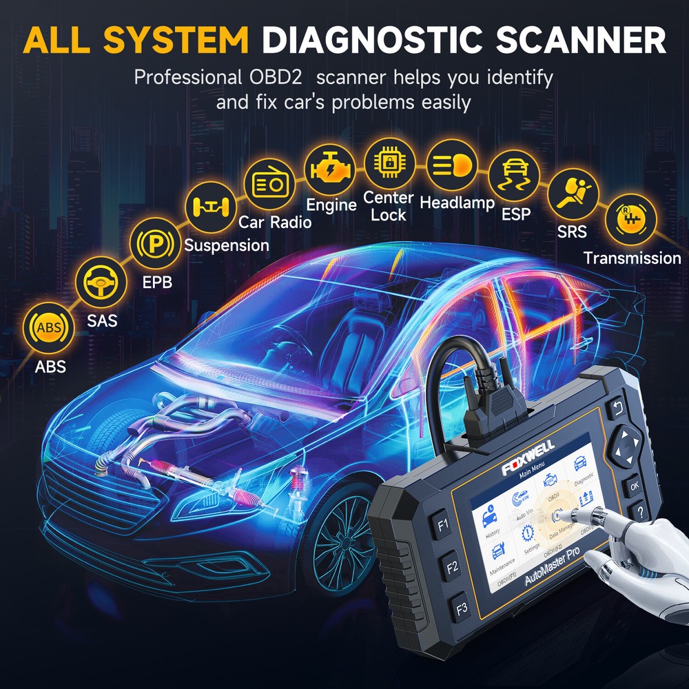 FOXWELL OBD2 Scanner All System Code Reader 8 Resets Car Diagnostic Tool AutoVin