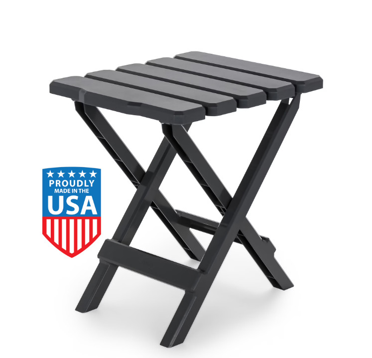 Small Adirondack Folding Table Charcoal Outdoor Side Table
