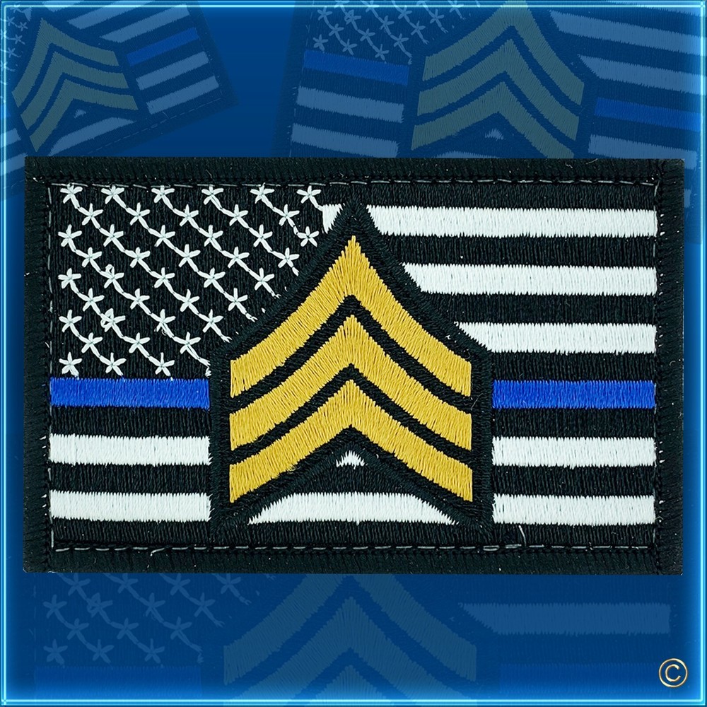 Thin Blue Line SGT "Gold" Patch