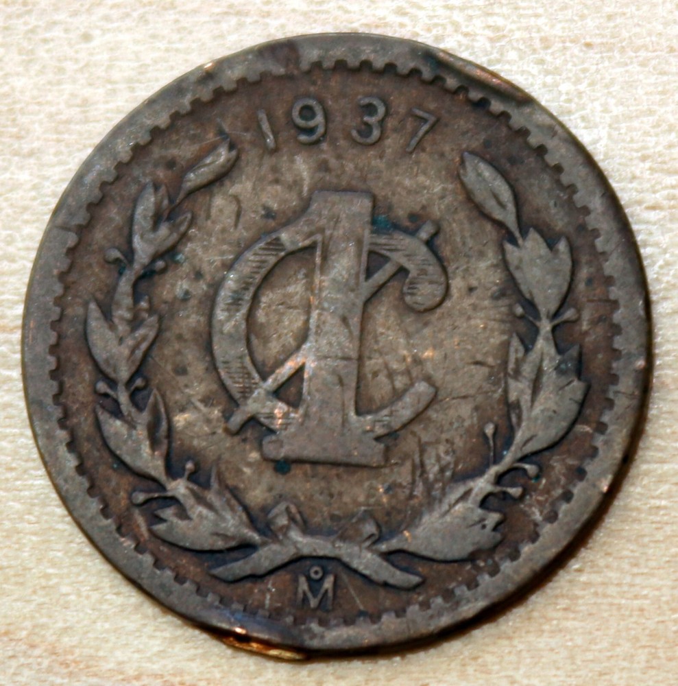 1937 Mexico 1 Centavo