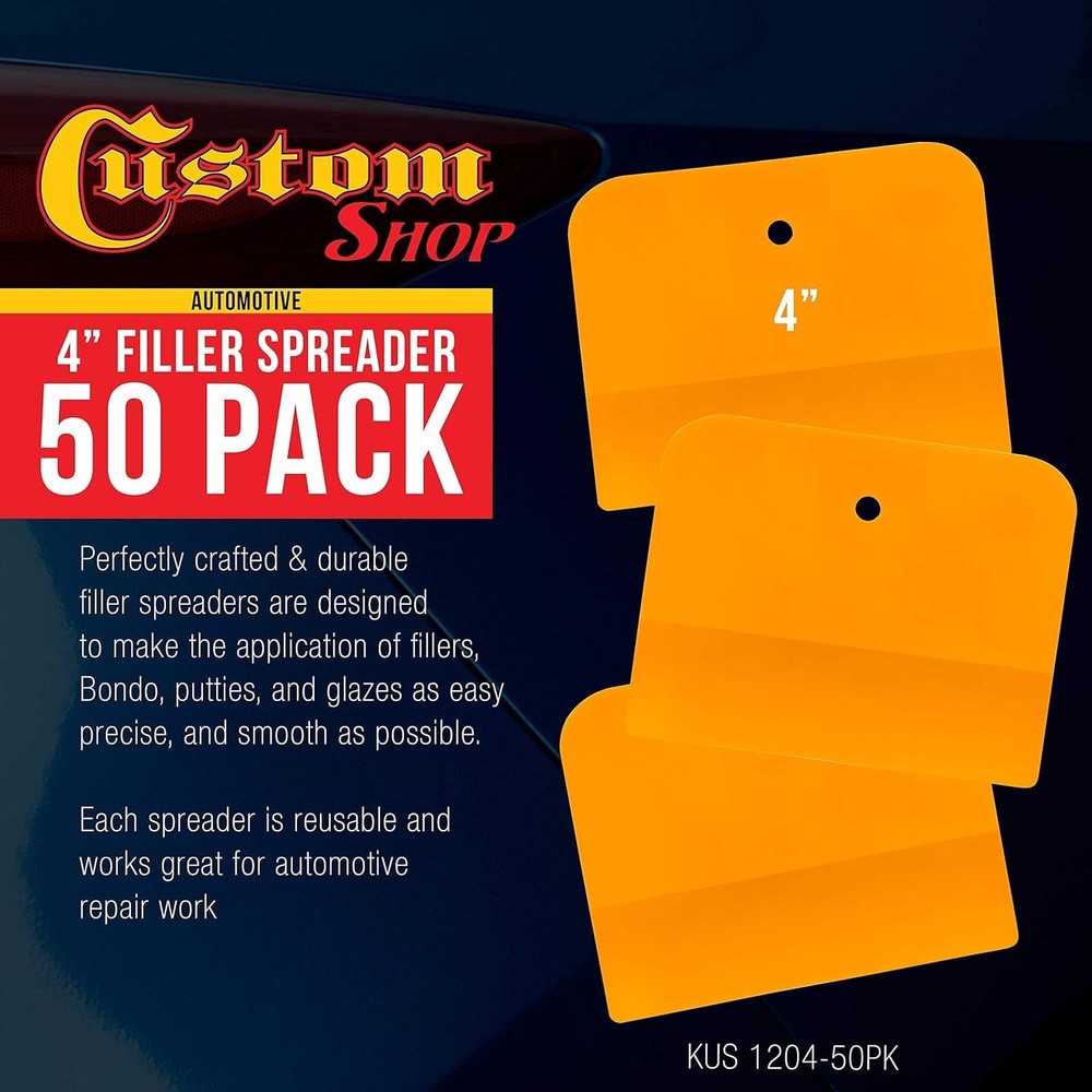 Plastic Spreaders for Body Fillers 50 Pack