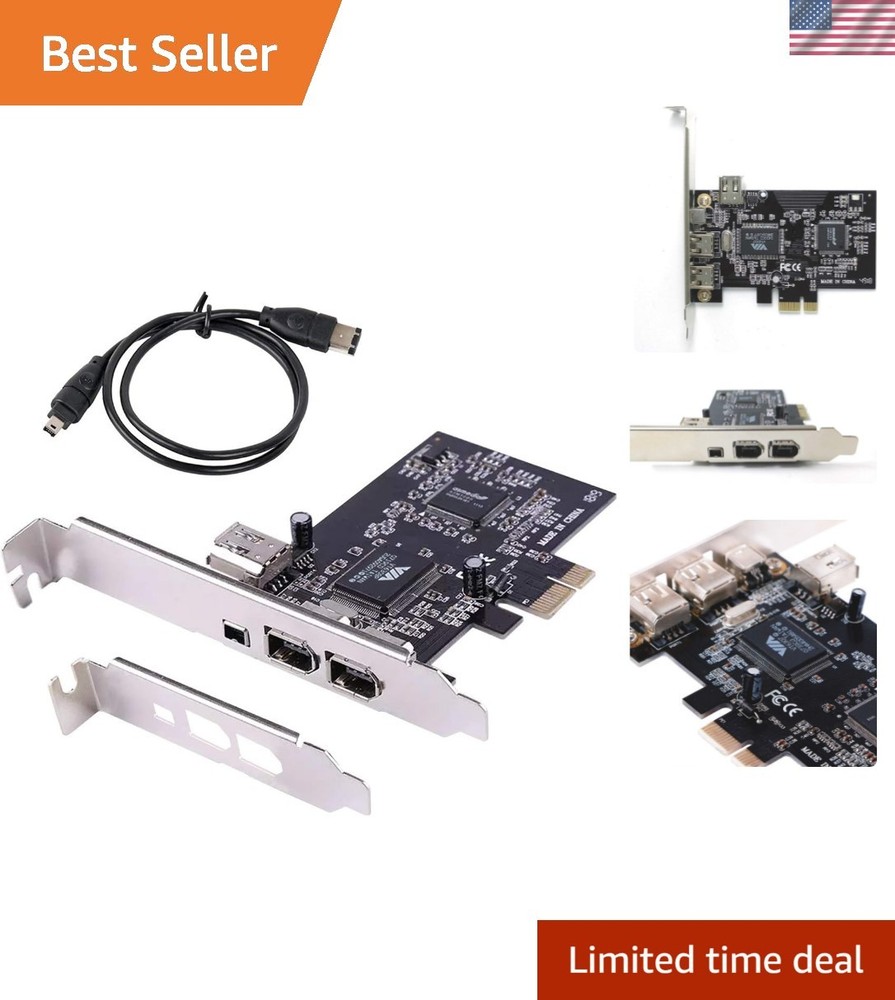 Robust PCIe Firewire 400 Card - Multi-Device Compatibility with Windows & Mac OS