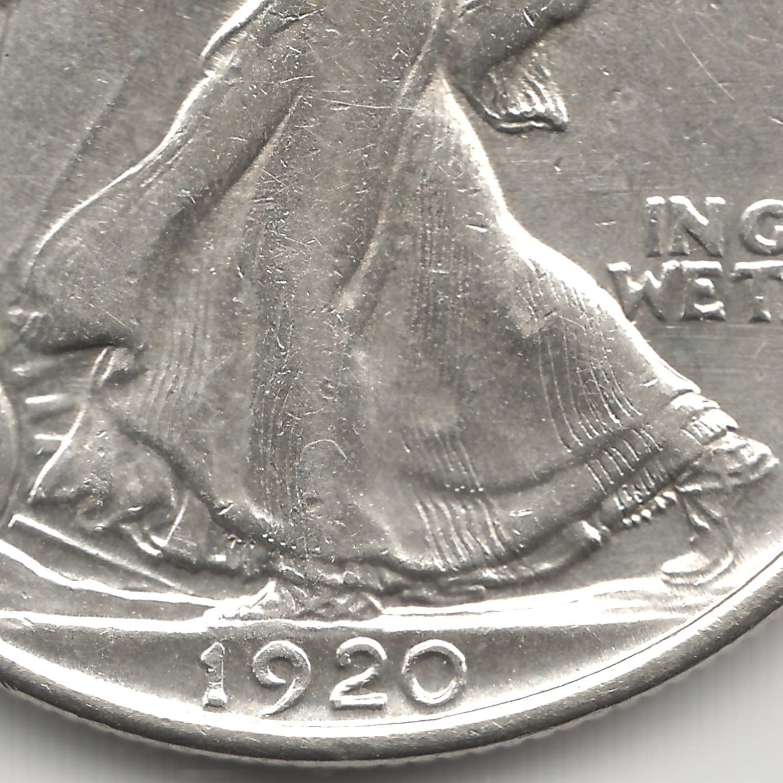 1920 Walking Liberty Half Dollar, AU