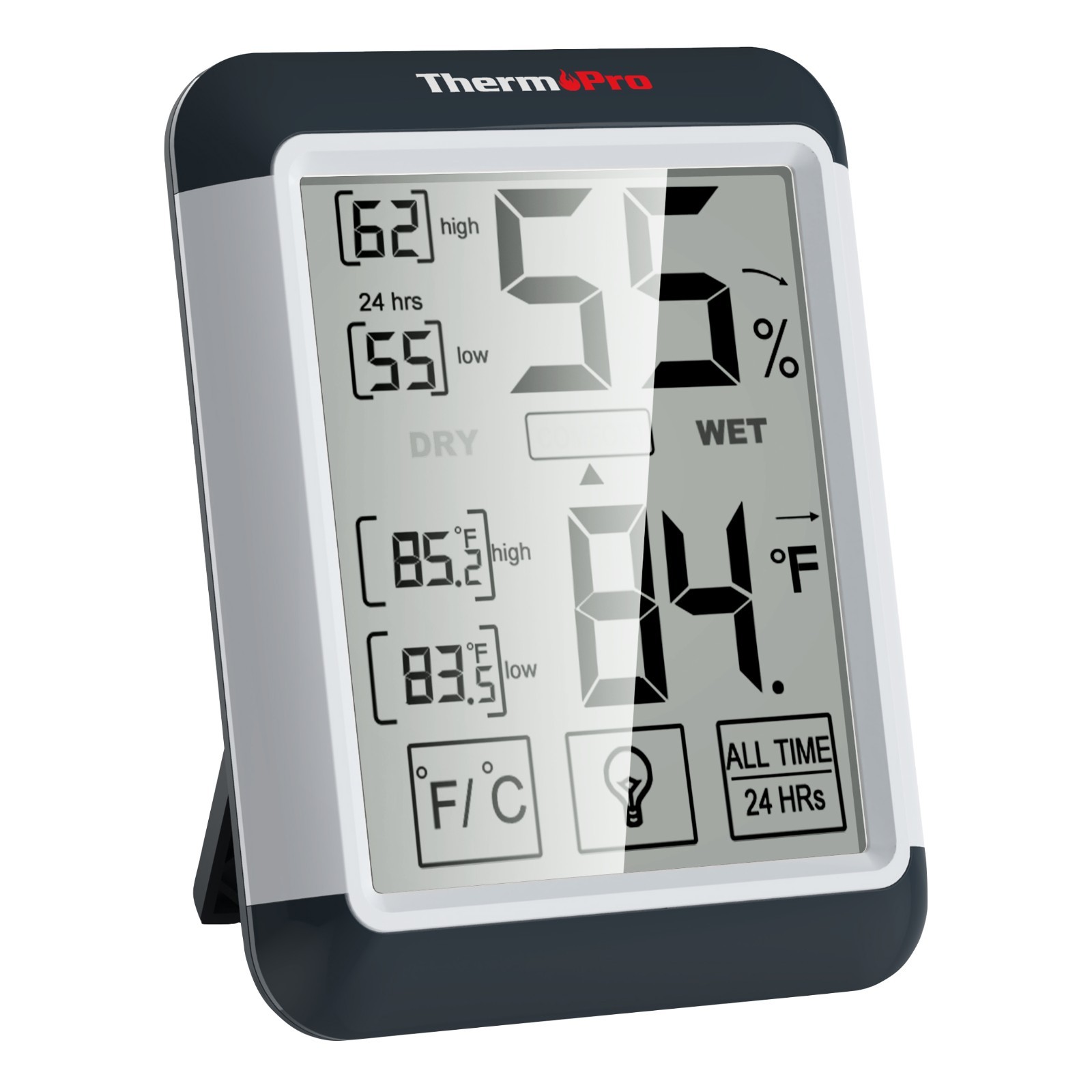 ThermoPro TP55W Digital Hygrometer Indoor Thermometer Humidity Gauge Touchscreen