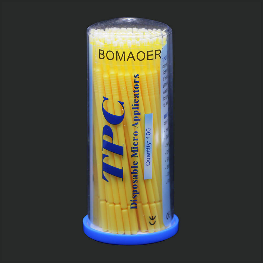 100pcs Dental Micro Brushes, Bendable Fine Tip for Precision Glue, Model Work