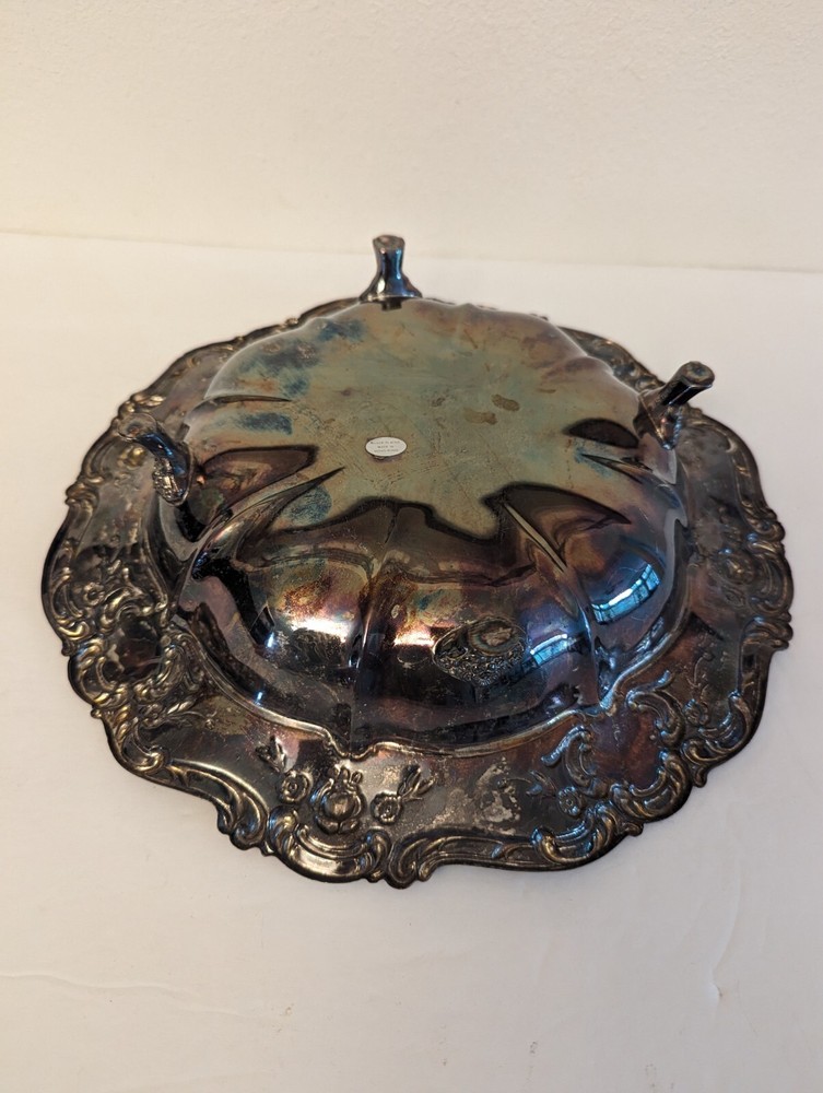 TOWLE? SILVERPLATE BOWL, CANDY DISH 11 INCH Dia. - Hong Kong