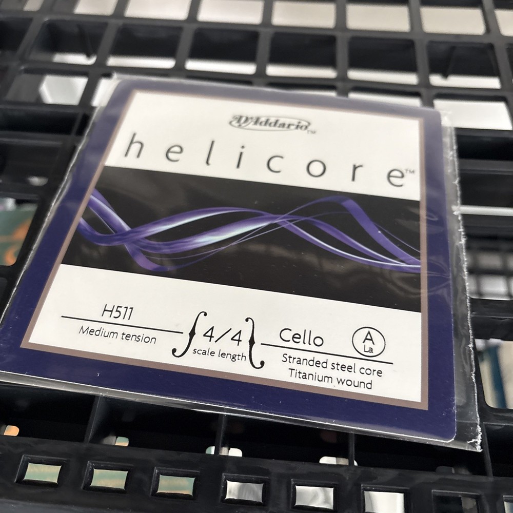 DAddario Helicore 4/4 Scale Medium Tension Single A String for Cello
