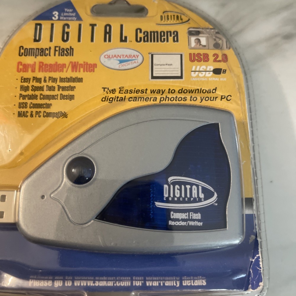 Quantaray Digital Camera Multi Media Card Reader/Writer USB Move Photos To PC
