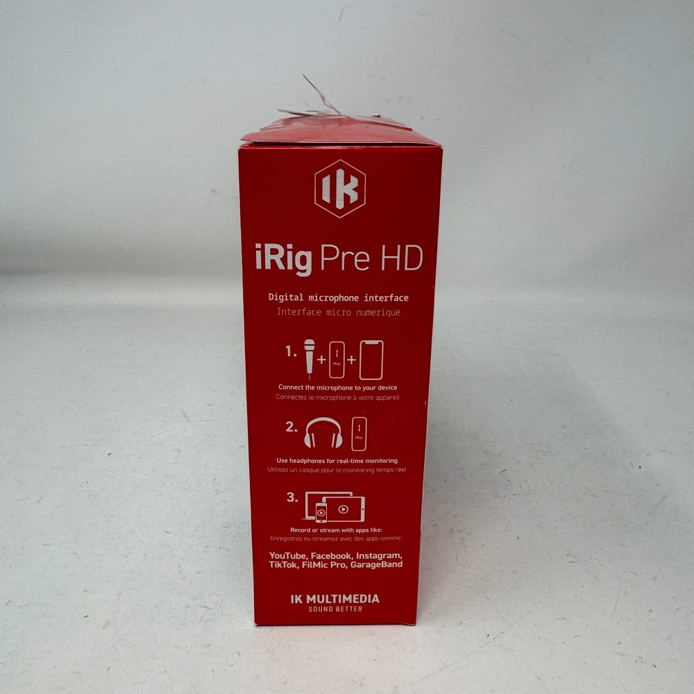 New IK Multimedia iRig Pre HD Digital XLR Mic Interface
