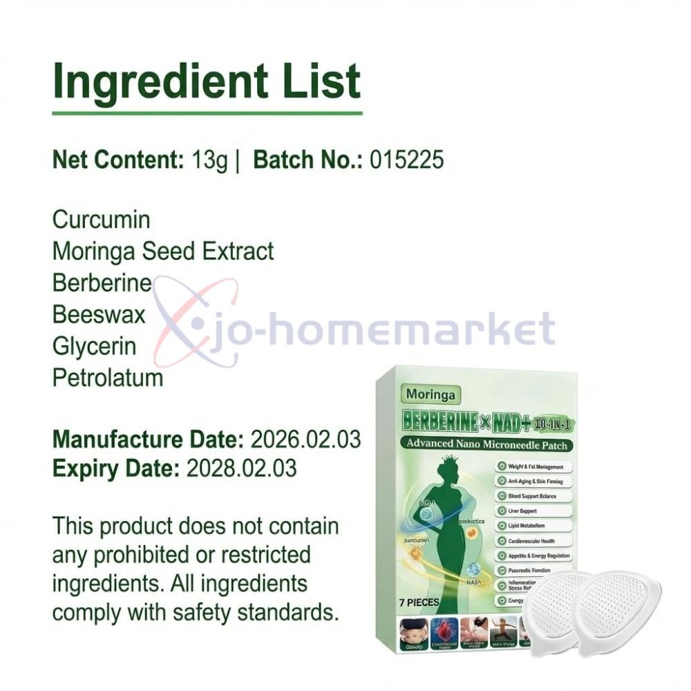 3Box Moringa Berberine Advanced Nano Microneedle Patch (7pcs/box)