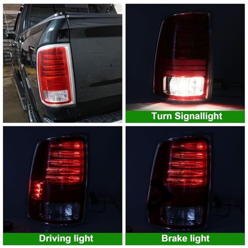 LED Tail Light Assembly Compatible with 2013-2018 Dodge Ram Driver Side
