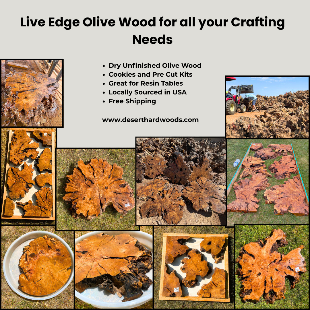 Live Edge Olive Wood for Crafters and Resin Table Makers