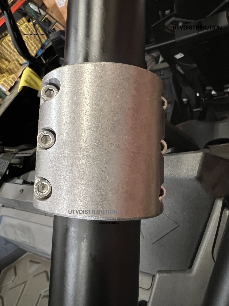 2 Steel weldable bolt on tube clamps 1.50" 1-1/2" universal roll cage mounts -L