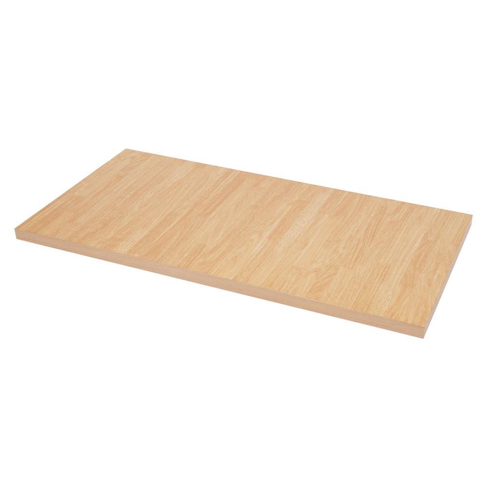 Wood Color Tabletop Rectangular Countertop Compatible With Various Table Leg