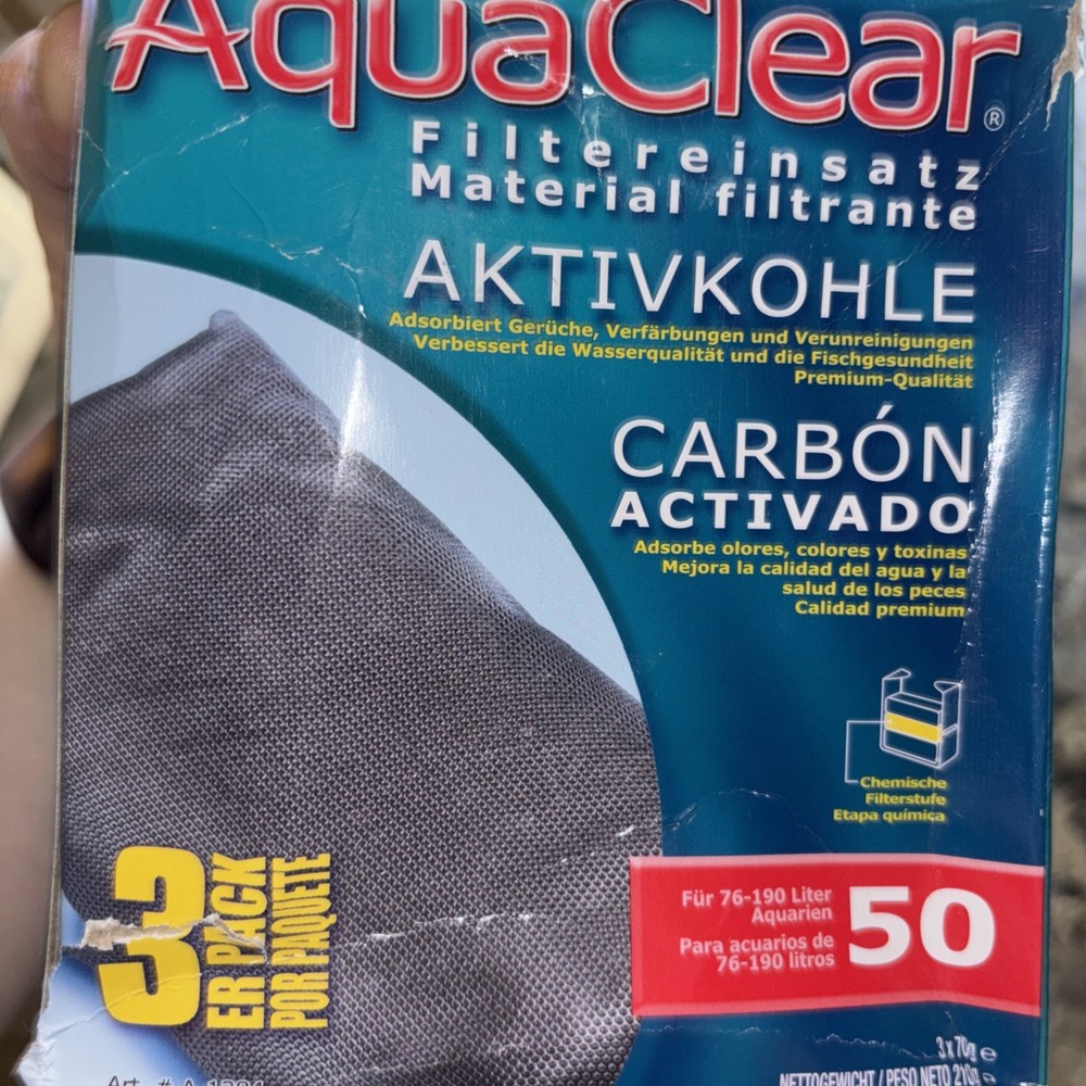 Aquarium, Aquaclear Activated Carbon Filter Inserts (Size 50 - 3 count)