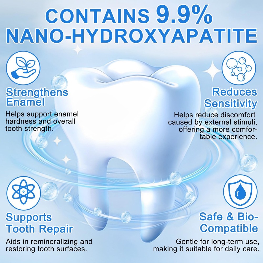 9.9% Hydroxyapatite Toothpaste Nano Hydroxyapatite Toothpaste Protects Enamel...