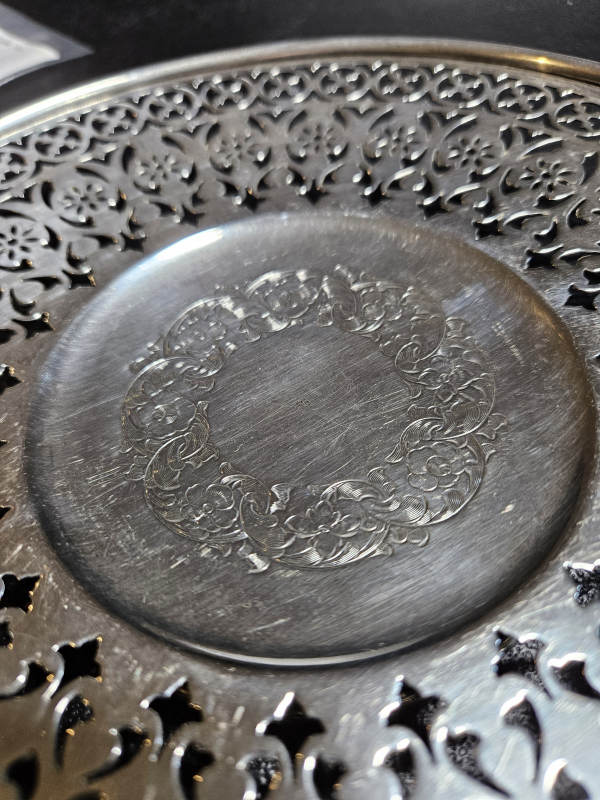 E. A. Brown Antique Sterling Silver Fancy Tray / Dish