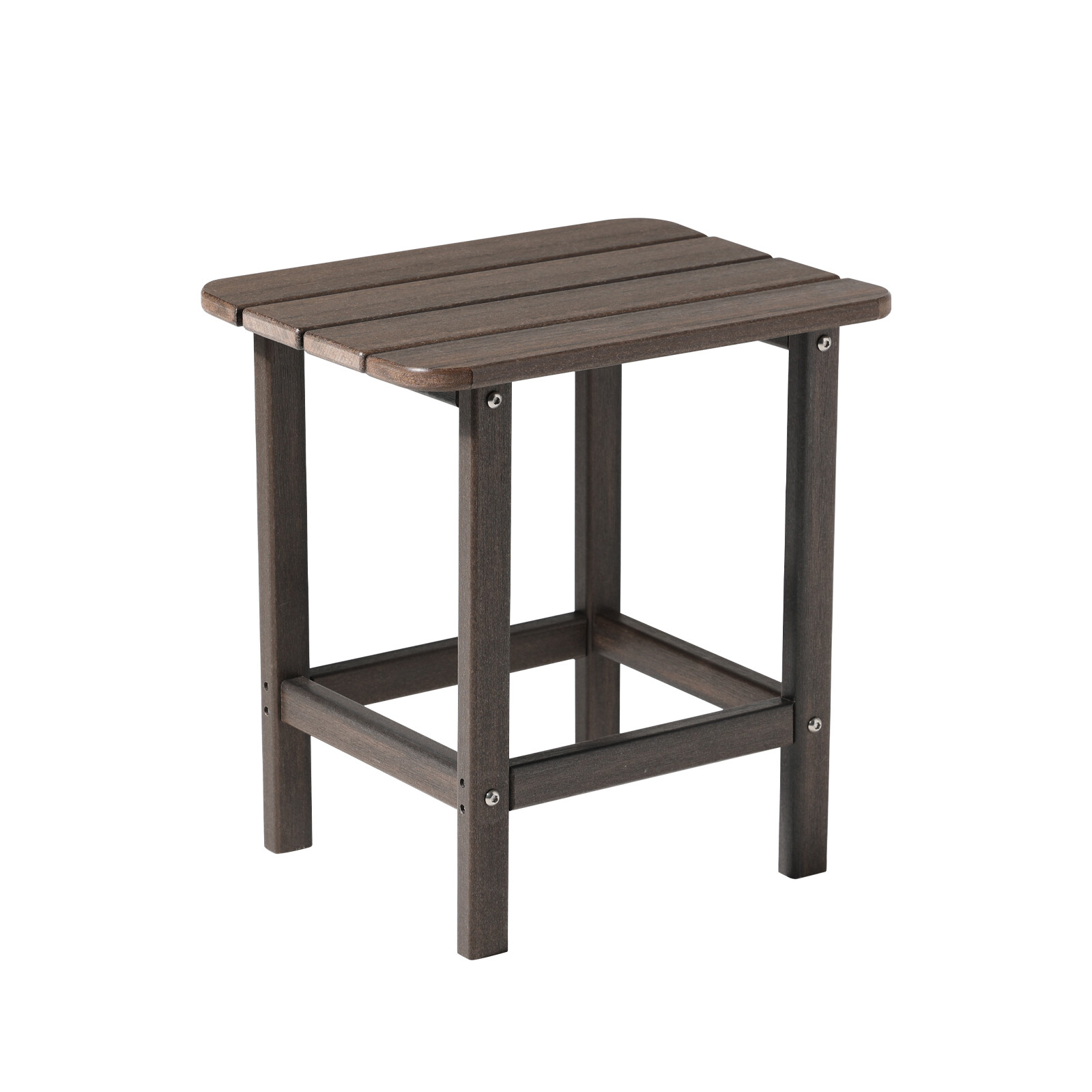 Aoodor Adirondack Side Table HDPE End Table Rectangular Outdoor for Patio Garden