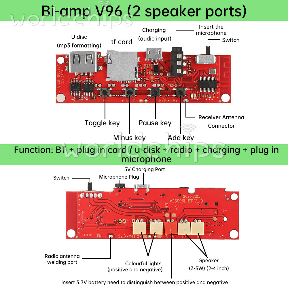 Multifunctional Bluetooth Audio Circuit Amplifier Board V96 DIY Bluetooth Module