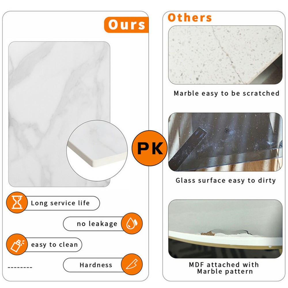 Double Tier Marble Sofa End Table Bedside Tables Storage Nesting Table Furniture