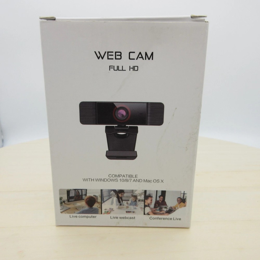1080p Full HD Pro Webcam Desktop Laptop USB Computer Web Camera with Microphone