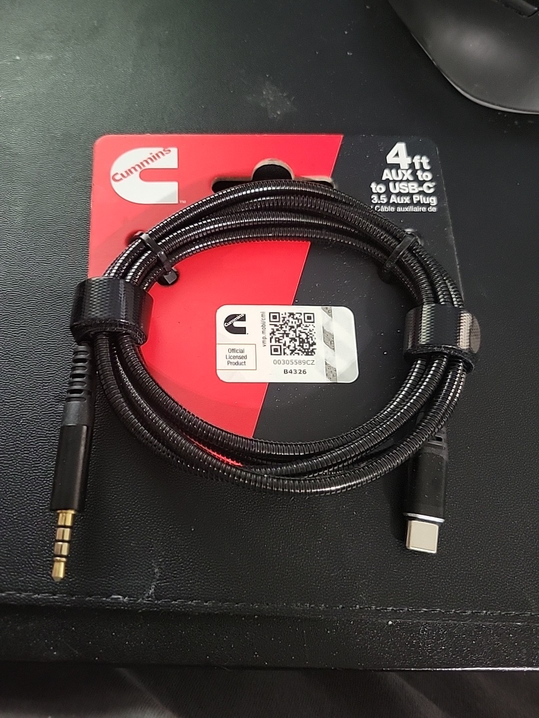 Cummins CMN4712 Usb C To Male 3.5mm o Aux Cable, Mfi Certified, 4 Ft. for Audi