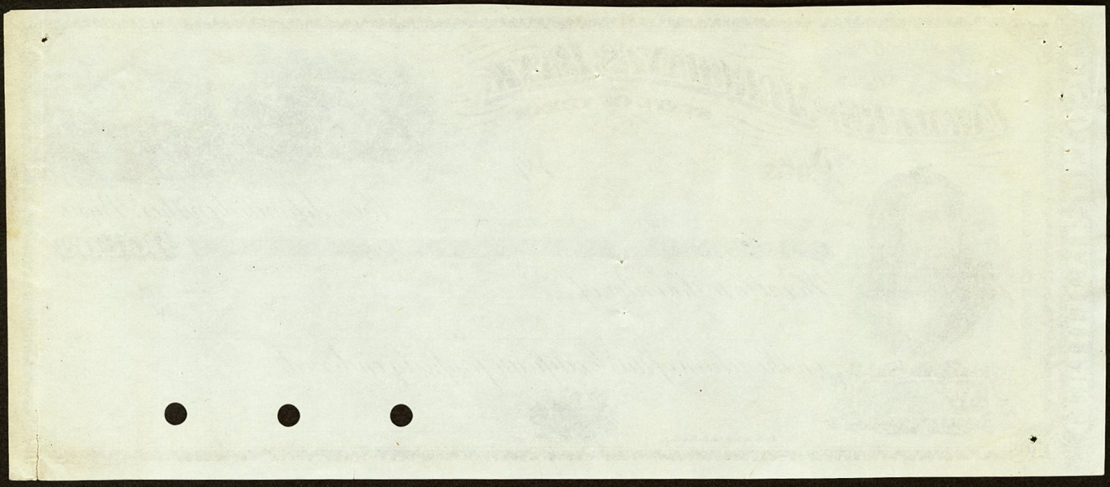 TX PARIS Texas The Farmers and Merchants Bank 1870s Certificate of Deposit