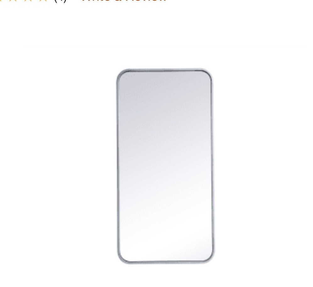 Roseto Formiae EGMIR66603S Contemporary Rectangular Framed Bathroom Wall Mirror