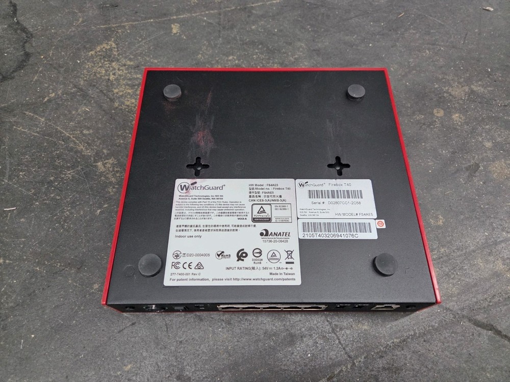 Watchguard Firebox FS4AE5 Network Security Firewall T40 Appliance UNTESTED