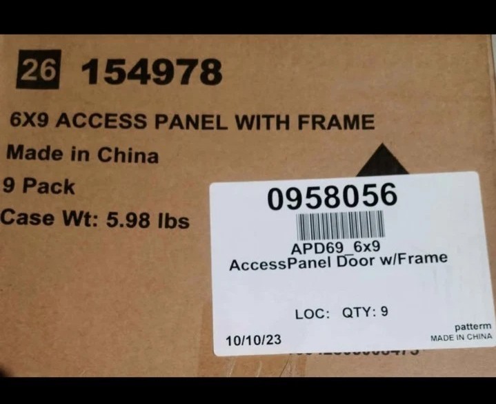 9-Pack EVERBILT 6" X 9" Access Panel With Frame