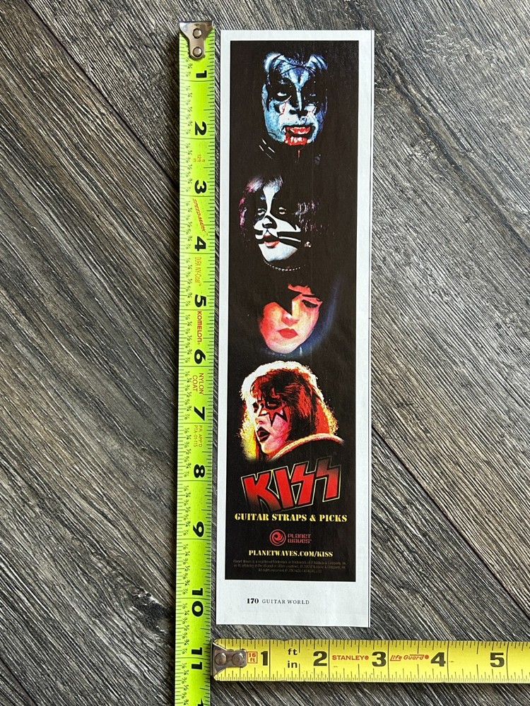 KISS Ad Guitar Strap Guitar Pick Alive 2 Planet Waves Vintage Kiss Memorabilia