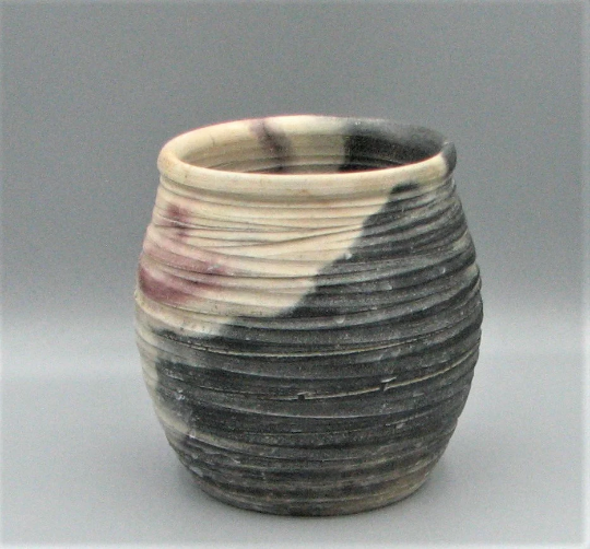 Swirled Pit Fired Decorative Ceramic Pot #2132 Free Shipping