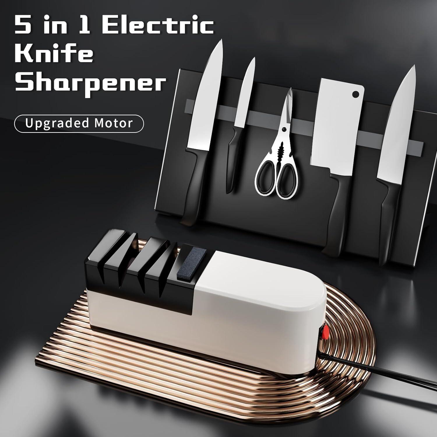 Electric Knife Sharpener Professional Kitchen Sharpening Stone Grinder knives