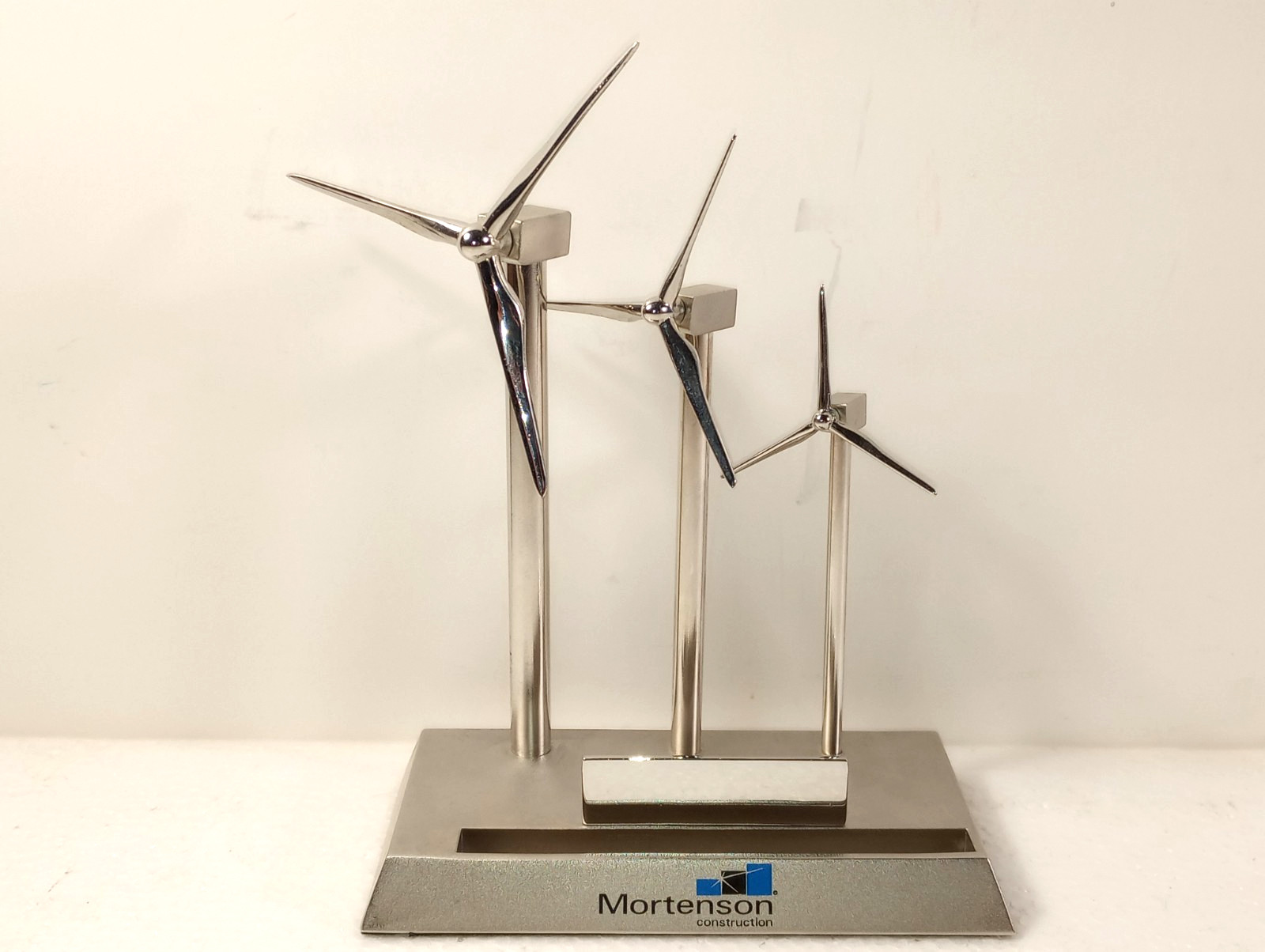 Wind Turbine Blades Business Card Desk Display Mortenson Construction